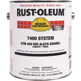Rust-Oleum 1 gal. V7400 DTM Gloss Black Interior/Exterior Alkyd Enamel Paint