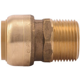 SharkBite 3/4 in. Brass Push-to-Connect Straight Connector Male NPT