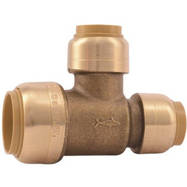 SharkBite 1/2 in. x 1/2 in. x 3/4 in. Brass Push-to-Connect Reducer Tee Fitting