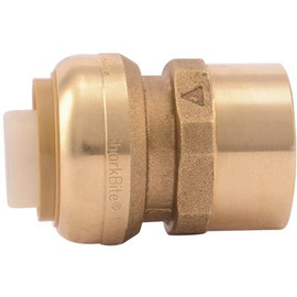 SharkBite 1 in. Brass Push-to-Connect Straight Connector, Female NPT