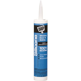 DAP 10.1 oz. Clear Exterior/Interior Silicone Window, Door, Siding Sealant