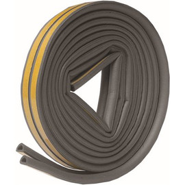 Frost King 5/16 in. x 1/4 in. x 17 ft. Grey D-Center EPDM Medium Gap Weatherseal Tape