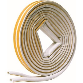 Frost King 5/16 in. x 1/4 in. x 17 ft. White D-Center EPDM Medium Gap Weatherseal Tape