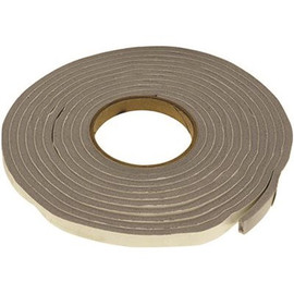 Frost King 3/8 in. x 1/4 in. x 17 ft. Grey Vinyl Foam Weatherseal Tape