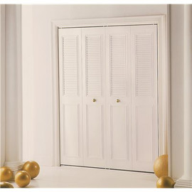 Dunbarton Corporation DUNBARTON THE CLASSIC METAL BI-FOLD DOOR, IVORY, 4 PANEL, 72X80 IN.