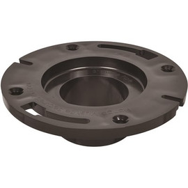 IPS Corporation Water-Tite 86160 Flush-Tite ABS Closet Flange without Knockout, Fits Inside 3-Inch Schedule 40 DWV Pipe