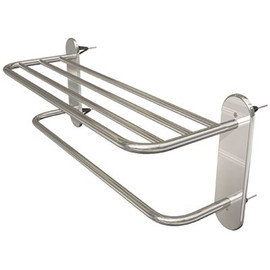 WingIts Master Series 24 in. Towel Rack with 4 Master Anchors in Polished Stainless Steel