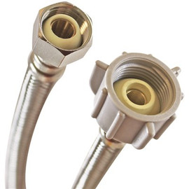Fluidmaster 1/2 in. Compression x 7/8 in. Ballcock x 16 in. L Braided Stainless Steel Faucet Connector