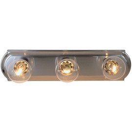 Monument Beveled 18 in. Edge Vanity Lighting Strip in Brushed Nickel Uses Three 60-Watt Incandescent Medium Base Lamps