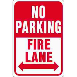 HY-KO 12 in. x 18 in. Aluminum No Parking Fire Lane Sign