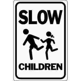 HY-KO 12 in. x 18 in. Aluminum Slow Children at Play Street Sign