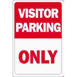 HY-KO 12 in. x 18 in. Aluminum Visitor Parking Only Street Sign
