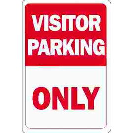 HY-KO 12 in. x 18 in. Aluminum Visitor Parking Only Street Sign