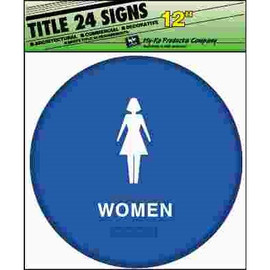 HY-KO 12 in. x 12 in. Plastic Braille Women Bathroom ADA Approved Sign