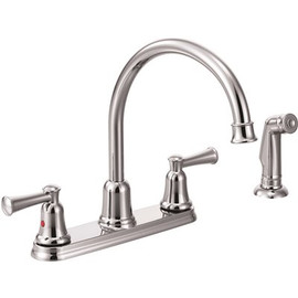 CLEVELAND FAUCET GROUP Capstone 2-Handle Side Sprayer Kitchen Faucet in Chrome