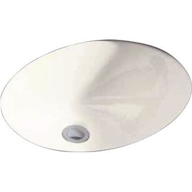 Bootz Industries 19 in. x 16 in. Under-Mount Steel Bathroom Sink Oval in White