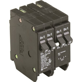 Eaton BR 1-30 Amp 2 Pole and 2-20 Amp 1 Pole BQ (Independent Trip) Quad Circuit Breaker