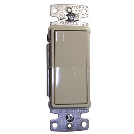 HUBBELL WIRING 15 Amp 120-Volt Single-Pole Illuminated Rocker Switch, White