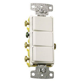 HUBBELL WIRING 15 Amp Single-Pole Rocker Combo Switch, White