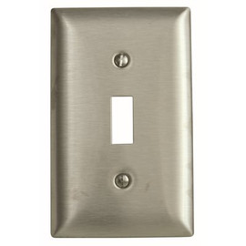 HUBBELL WIRING Stainless Steel 1-Gang Toggle Wall Plate