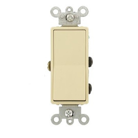 Leviton 15-Amp 120/277-Volt Decora 4-Way Residential Grade Ac Quiet Rocker Switch, Ivory