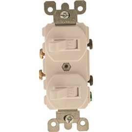 Leviton 120-Volt/277-Volt15 Amp 1-Pole Duplex Style Commercial Grade AC Combination Toggle Switch, Ivory