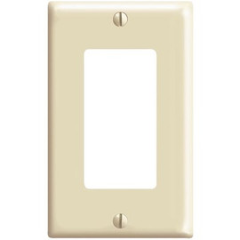 Leviton Decora 1-Gang Wall Plate, Ivory