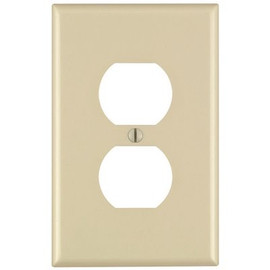 Leviton Ivory 1-Gang Duplex Outlet Wall Plate (1-Pack)