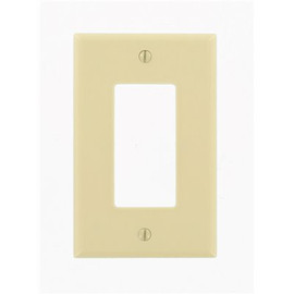 Leviton 1- Gang Decora Midsize Wall Plate, Ivory