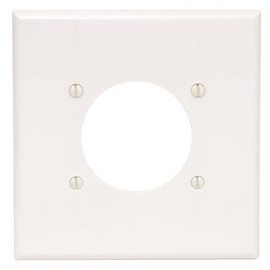 Leviton White 2-Gang Single Outlet Wall Plate (1-Pack)