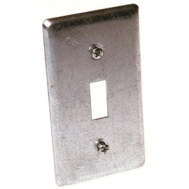 RACO 4 in. H x 2 in. W Steel Metallic 1-Gang Handy Box Cover for Toggle Switch, 1-Pack
