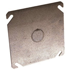 RACO 4 in. Square Cover Flat with 1/2 in. Center KO