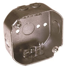 RACO 4 in. Octagon Box Drawn 1-1/2 in. Deep with 3 1/2 in. KO's and NMSC Clamps