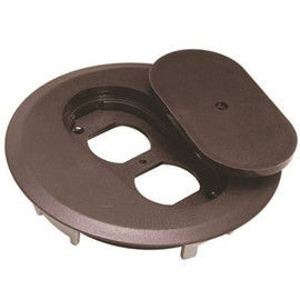 Carlon High Impact Thermoplastic Round Duplex Receptacle Floor Box Cover