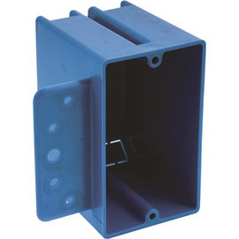 Carlon PVC Blue 1-Gang 18 cu. in. New Work Electrical Switch and Outlet Box with Bracket