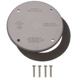 Carlon 4 in. Round Blank Electrical Cover