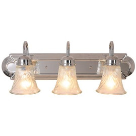 Monument 24 in. 3-Light Chrome Vanity Light with Clear Glass