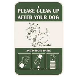 POOPY POUCH 12 in. x 18 in. Steel Pet Waste Station Replacement Sign