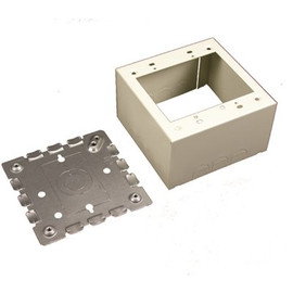 Legrand Wiremold 500 and 700 Series Metal Surface Raceway Deep 2 Gang Electrical Box, Ivory