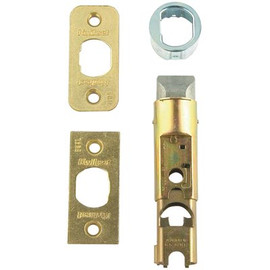 Kwikset 6 Way Adjustable Plain Latch in Polished Brass