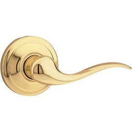 Kwikset TUSTIN PASSAGE LOCKSET POLISHED BRASS