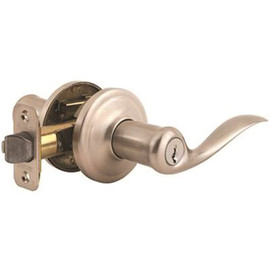 Kwikset Tustin Satin Nickel Exterior Entry Door Handle