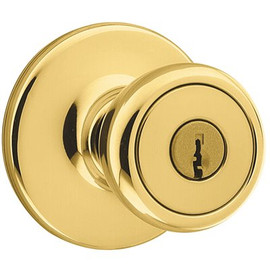 Kwikset Tylo Polished Brass Exterior Entry Door Knob