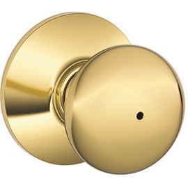 Schlage Plymouth Bright Brass Privacy Bed/Bath Door Knob