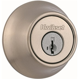 Kwikset 660 Series Satin Nickel Single Cylinder Deadbolt Featuring SmartKey Security with Microban Antimicrobial Technology