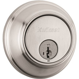 Kwikset 816 Series Satin Chrome Single Cylinder Key Control Deadbolt Featuring SmartKey Security