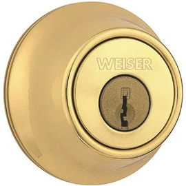 Weiser Elements Satin Nickel Single Cylinder Deadbolt