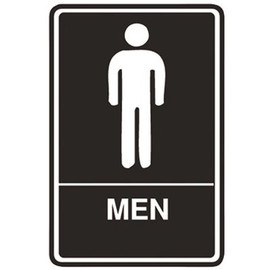 HY-KO 6 in. x 9 in. Braille ADA Approved Men's Restroom Sign