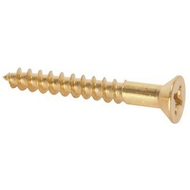 Lindstrom #8 x 3/4 in., Phillips Flat Head Brass Wood Screws (100 per Pack)