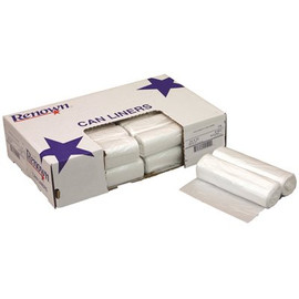 Renown Fits 10 Gal. Natural 8 mic 24 in. x 24 in. Can Liner (50 Per Roll, 20-Roll Per Case)